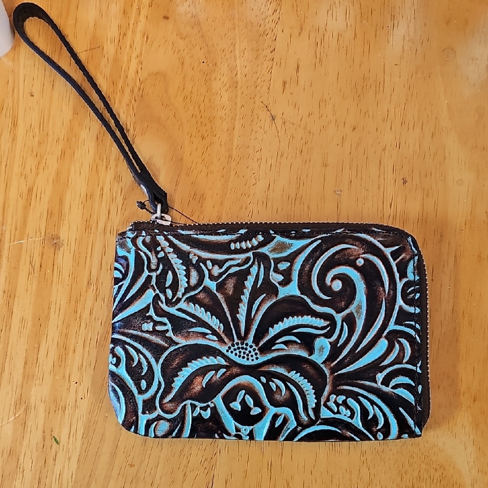 Patricia Nash-Floral Embossed Wristlet